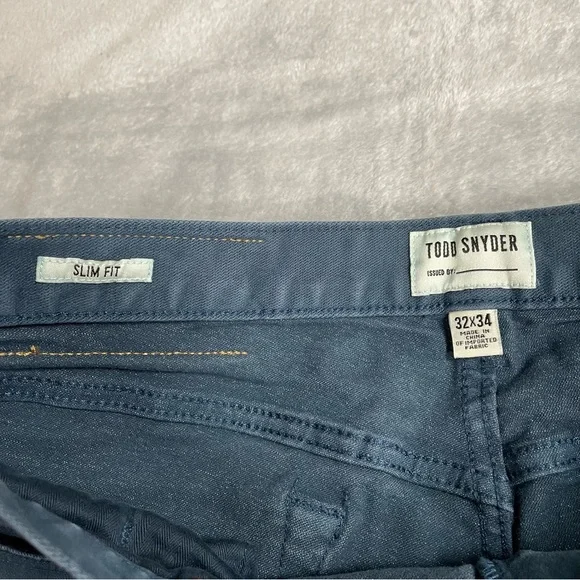 Todd Snyder Jeans 32x34 Slim Fit 5-Pocket Stretch Blue